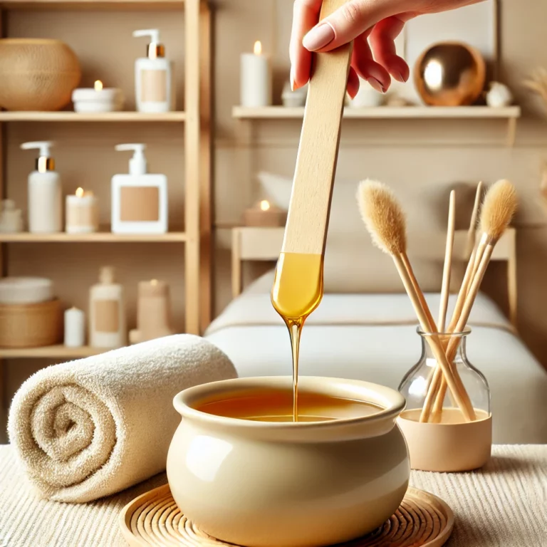 Waxing behandeling in een schone salon